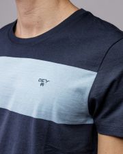 KÉK FÉRFI CSÍKOS RÖVID UJJÚ PÓLÓ