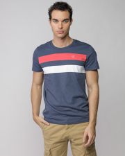 MULTICOLOR MEN'S STRIPED SHORT SLEEVE T-SHIRT
