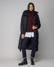 FEKETE NŐI HOSSZÚ TÉLI KABÁT