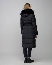 BLACK WOMEN'S LONG FUR COAT