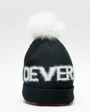 BLACK WOMEN'S KNITTED BEANIE