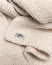 BEIGE WOMEN'S KNITTED SCARF