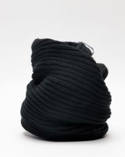 BLACK MEN'S KNITTED SCARF