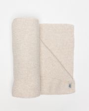 BEIGE WOMEN'S KNITTED SCARF