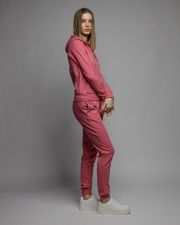 PINK WOMEN'S HOODED ZIP SWEATER