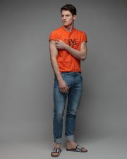 ORANGE MEN'S SHORT SLEEVE T-SHIRT