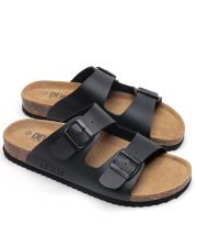 BLACK MEN'S SLIPPERS  - ALFRED