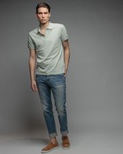 GREEN MEN'S SHORT SLEEVE POLO SHIRT