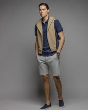BLUE MEN'S SHORT SLEEVE POLO SHIRT
