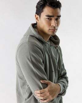 KHAKI FÉRFI KAPUCNIS PULÓVER 1D23SS4080LS0706