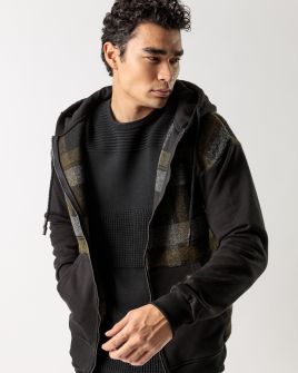 BLACK MEN'S TRANSITIONAL JACKET 1D23FW7024KA8101