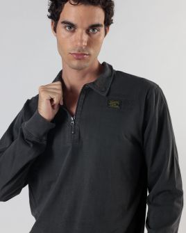 BLACK MEN'S LONG-SLEEVED T-SHIRT 1D24FW4005LS0106