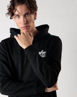 BLACK MEN'S HOODIE 1D24FW4080LS0705