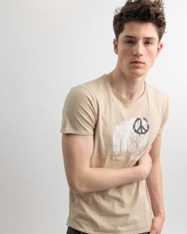 BEIGE MEN'S T-SHIRT 1D25SS4066SS0106
