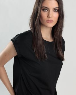 BLACK WOMEN'S TOP 2D25SS4518SL0105