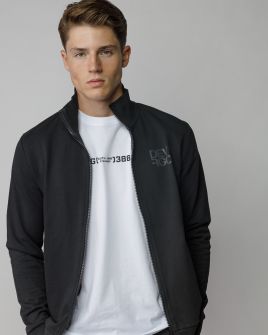 FEKETE FÉRFI CIPZÁRAS PULÓVER 1D25FW4093KA0705