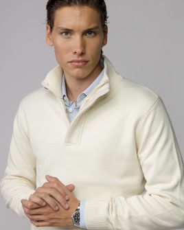 FEHÉR FÉRFI KÖTÖTT PULÓVER 1D25FW6033LS1101