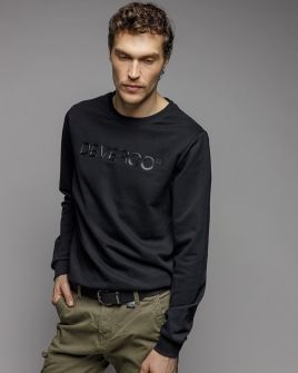 BLACK MEN'S SWEATER 1D25FW4094LS0701