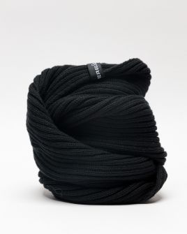 BLACK MEN'S KNITTED SCARF 1D25FW8030SC1101