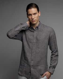 BLACK MEN'S SHIRT 1D26SS5005LS1301