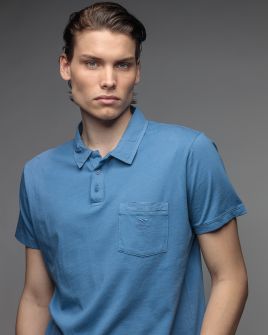 BLUE MEN'S SHORT SLEEVE T-SHIRT 1D26SS4025SS0106