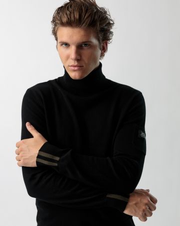 FEKETE FÉRFI KÖTÖTT PULÓVER 1D23FW6005LS1101