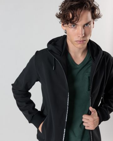 FEKETE FÉRFI ÁTMENETI KABÁT 1D24FW7011KA1201