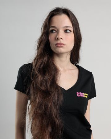 FEKETE NŐI RÖVID UJJÚ PÓLÓ 2D25SS4559SS0105