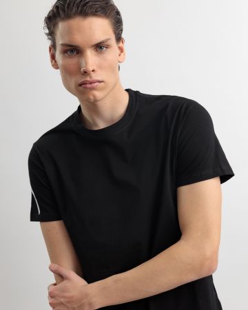 FEKETE FÉRFI RÖVID UJJÚ PÓLÓ 1D25SS4041SS0205