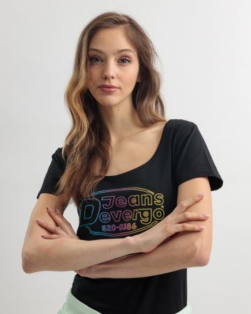 FEKETE NŐI RÖVID UJJÚ PÓLÓ 2D25SS4542SS0205