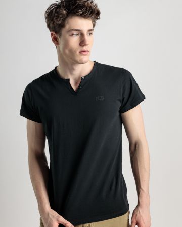 FEKETE FÉRFI RÖVID UJJÚ PÓLÓ 1D25SS4033SS0106