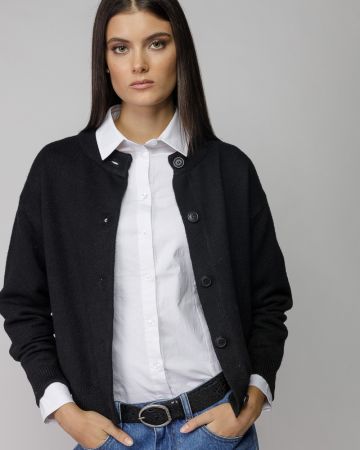 FEKETE NŐI KÖTÖTT GOMBOS KARDIGÁN 2D25FW6554KA1101