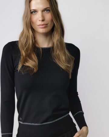 FEKETE NŐI KÖTÖTT PULÓVER 2D25FW6542LS1101